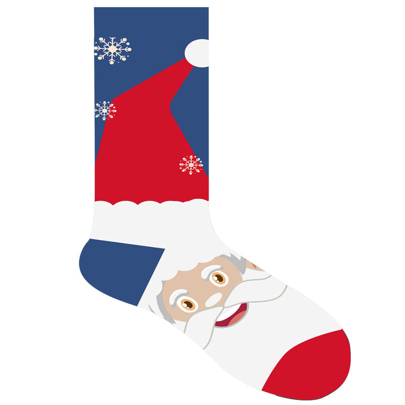 Christmas Stocking Santa Claus Snowman Dinosaur Polar Bear Sock 2 Pairs