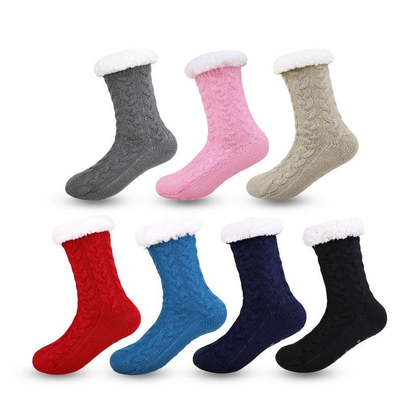 Women Christmas Socks Thickened Warm Coral Fleece Socks