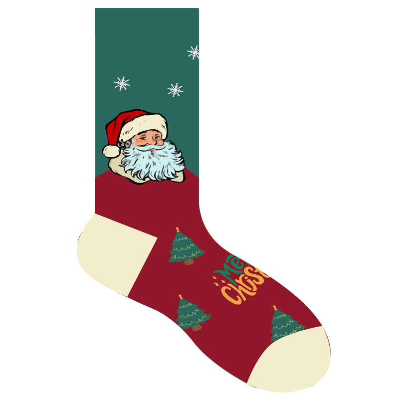 Christmas Stocking Santa Claus Snowman Dinosaur Polar Bear Sock 2 Pairs
