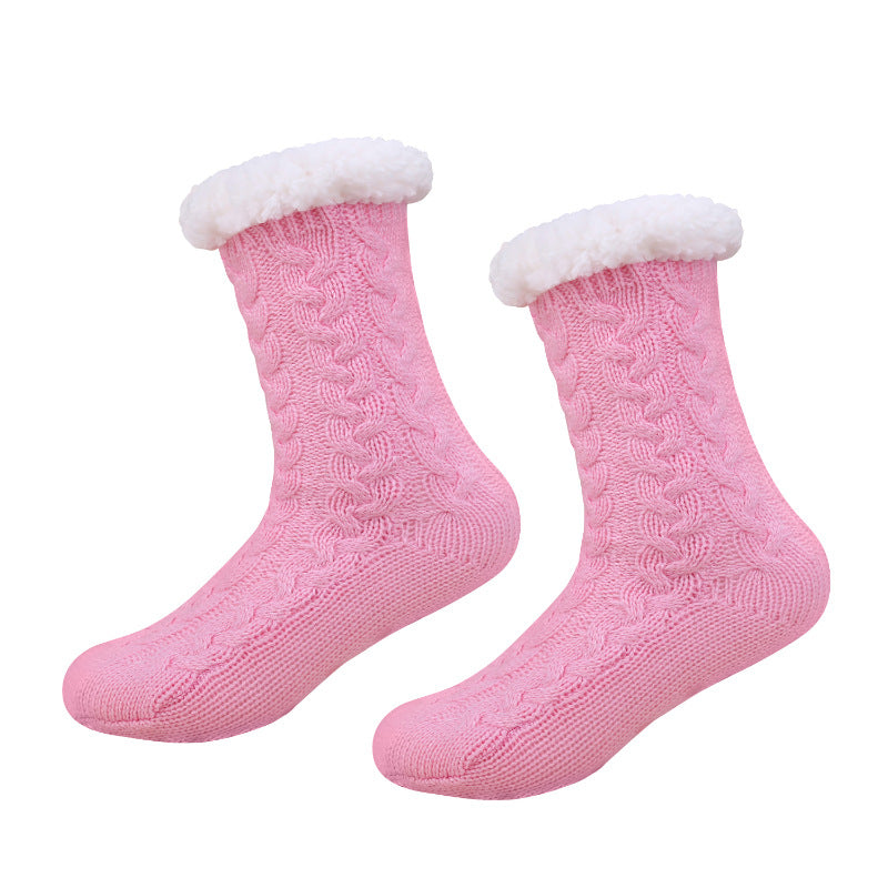 Women Christmas Socks Thickened Warm Coral Fleece Socks