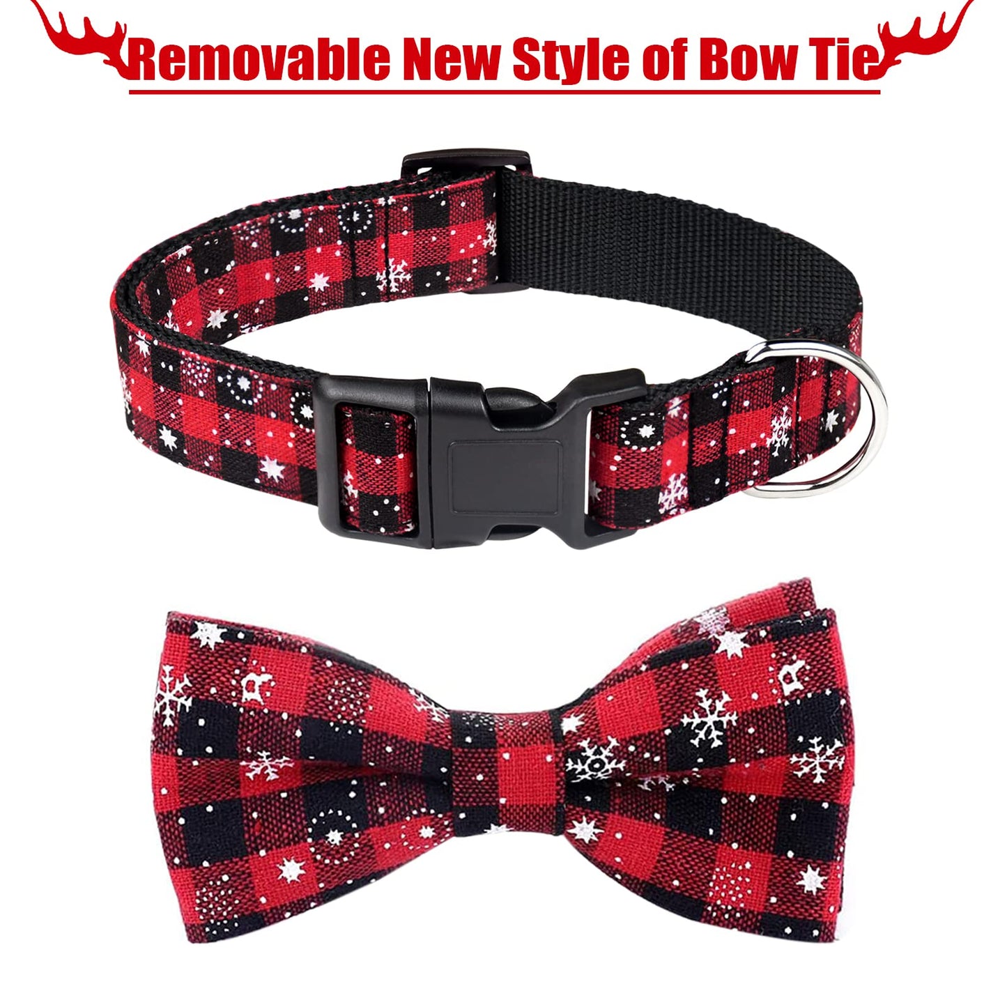 Adjustable Cotton Dog Christmas Collars