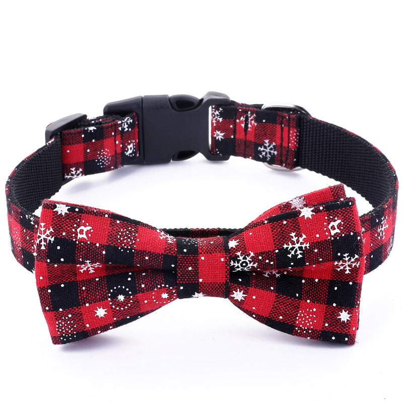 Adjustable Cotton Dog Christmas Collars