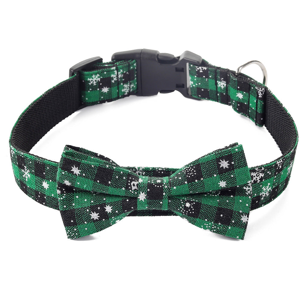 Adjustable Cotton Dog Christmas Collars