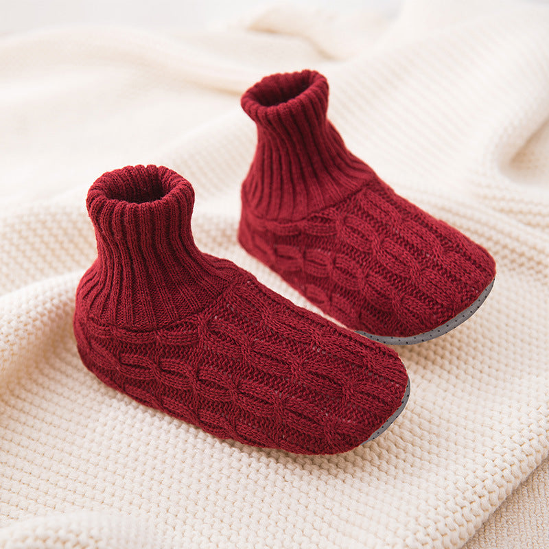 Winter Comfort Elevated Soft Sole Floor Socks For Women Cozy Non-Slip Indoor Socks Ankle Socks