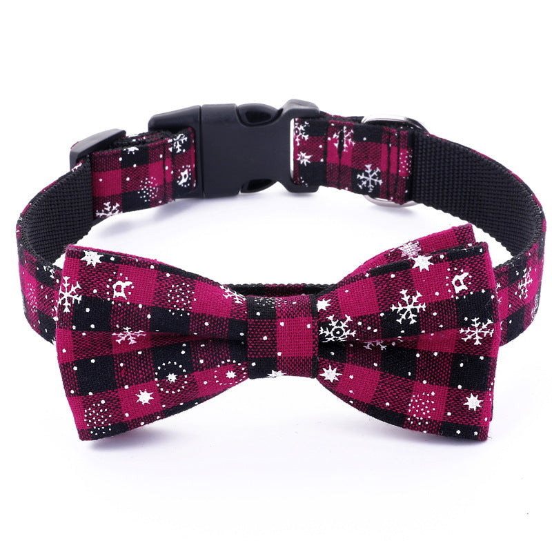 Adjustable Cotton Dog Christmas Collars
