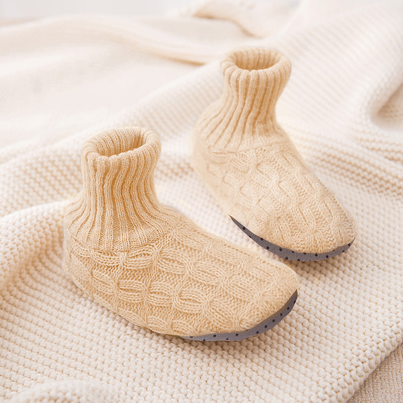 Winter Comfort Elevated Soft Sole Floor Socks For Women Cozy Non-Slip Indoor Socks Ankle Socks