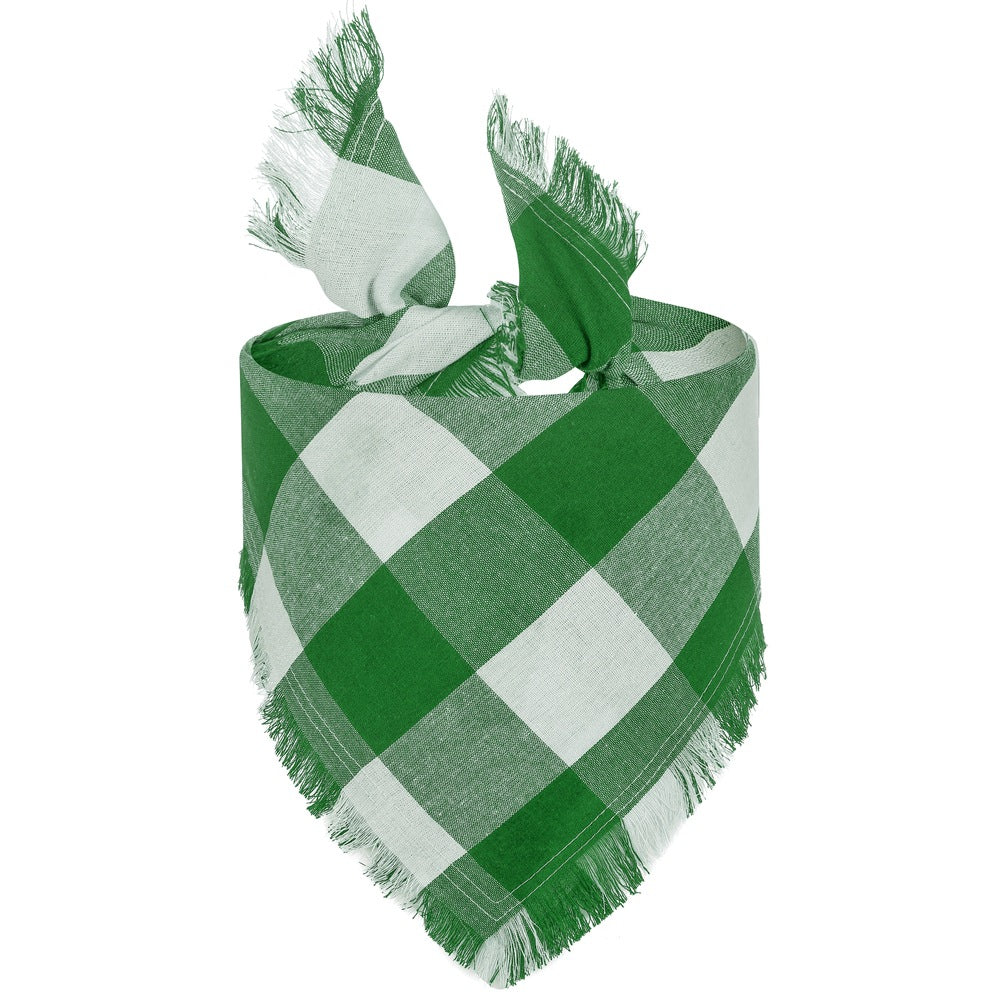 Christmas Dog Bandanas with Tassels Edges