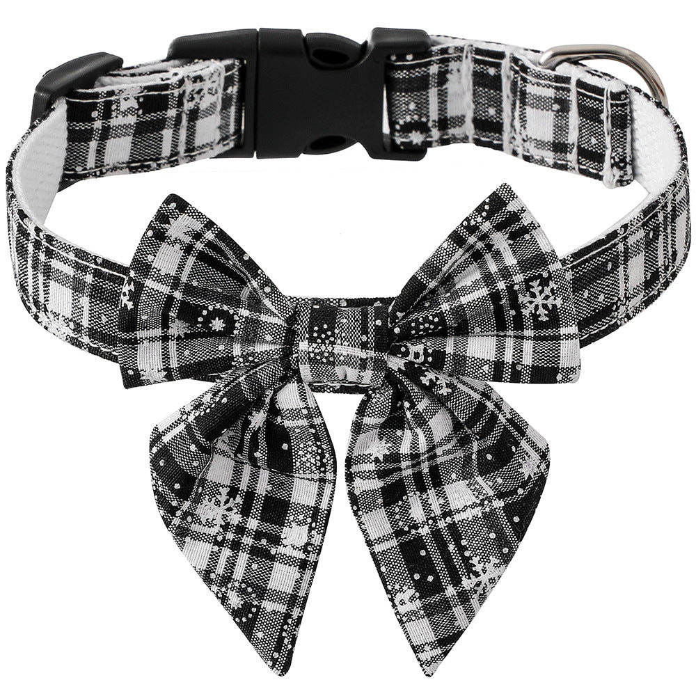 Adjustable Cotton Red Bowtie Dog Christmas Collars
