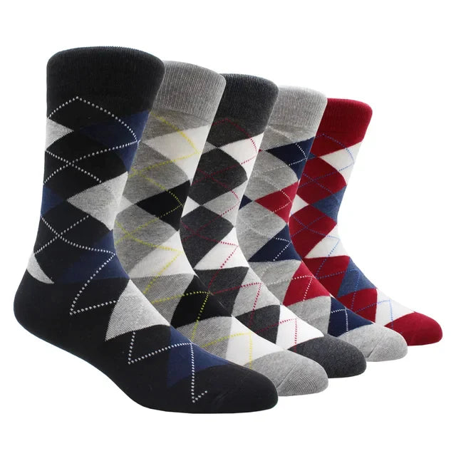 Larger Size 41-48 Casual Fashion Cotton Funny Long Women&Men Socks Contrast Color Rainbow Stripe