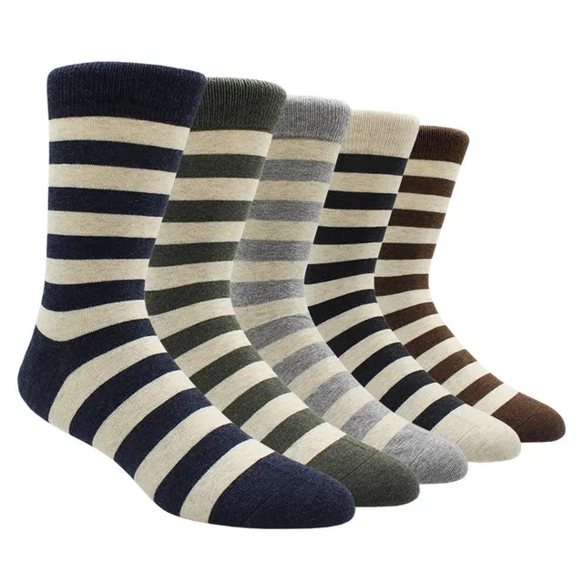 Larger Size 41-48 Casual Fashion Cotton Funny Long Women&Men Socks Contrast Color Rainbow Stripe