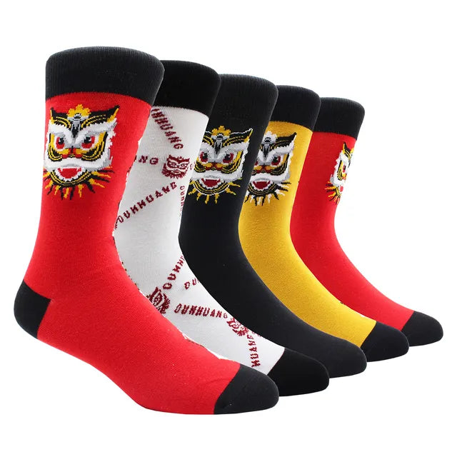 Larger Size 41-48 Casual Fashion Cotton Funny Long Women&Men Socks Contrast Color Rainbow Stripe