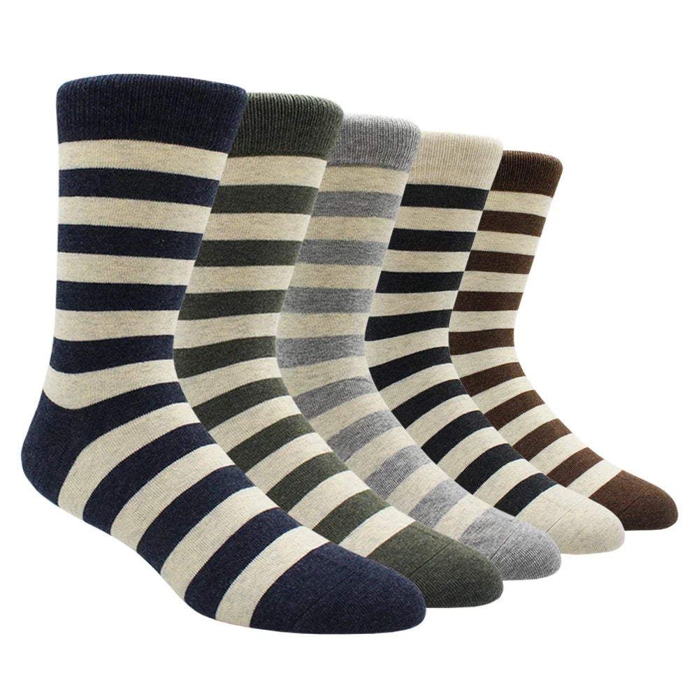 Larger Size 41-48 Casual Fashion Cotton Funny Long Women&Men Socks Contrast Color Rainbow Stripe