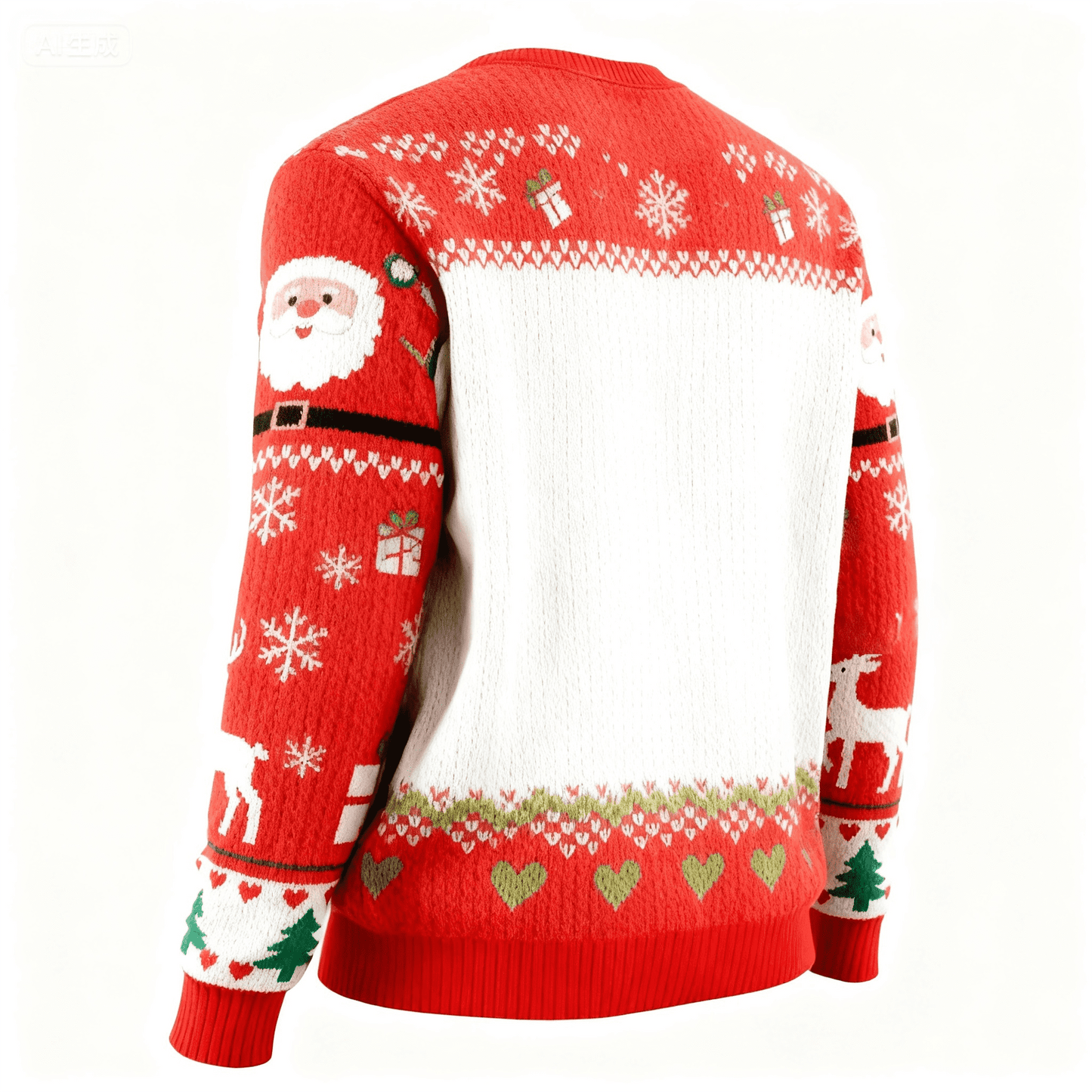 Zany Santa Pattern Ugly Sweater - Unisex Christmas Party Essential