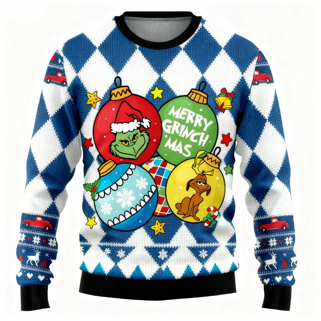 Ugly Christmas Sweater Party 2025 | Artistic Cartoon Pattern Edition