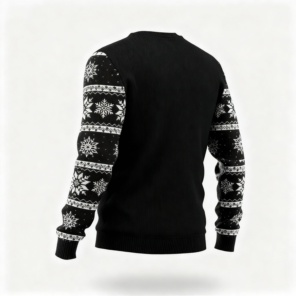 Santa Clause Print - Black Holiday Icon Sweater