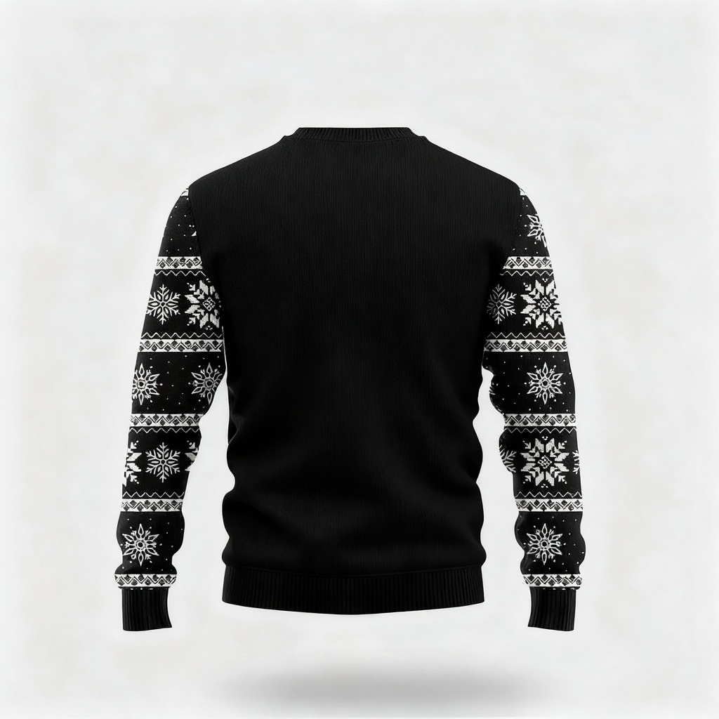 Santa Clause Print - Black Holiday Icon Sweater