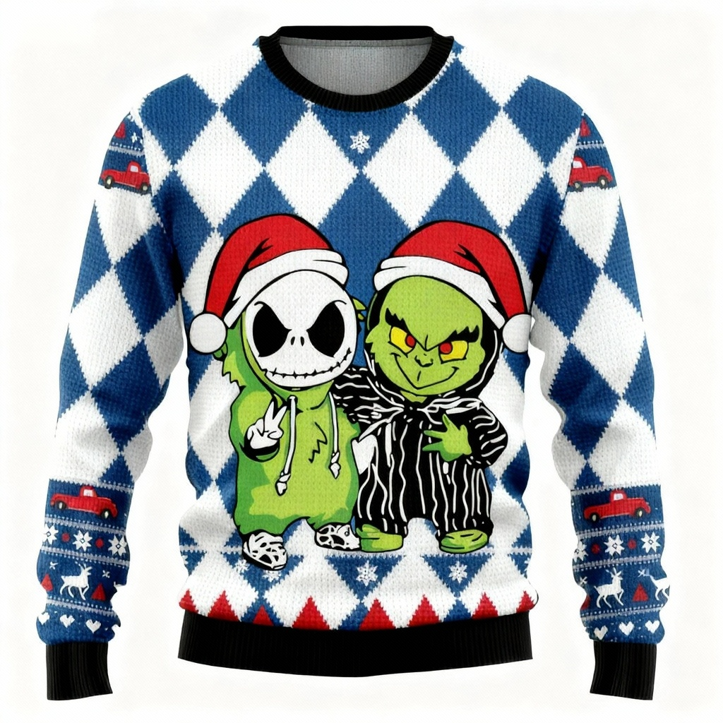 Ugly Christmas Sweater Party 2025 | Wacky Cartoon Pattern Edition