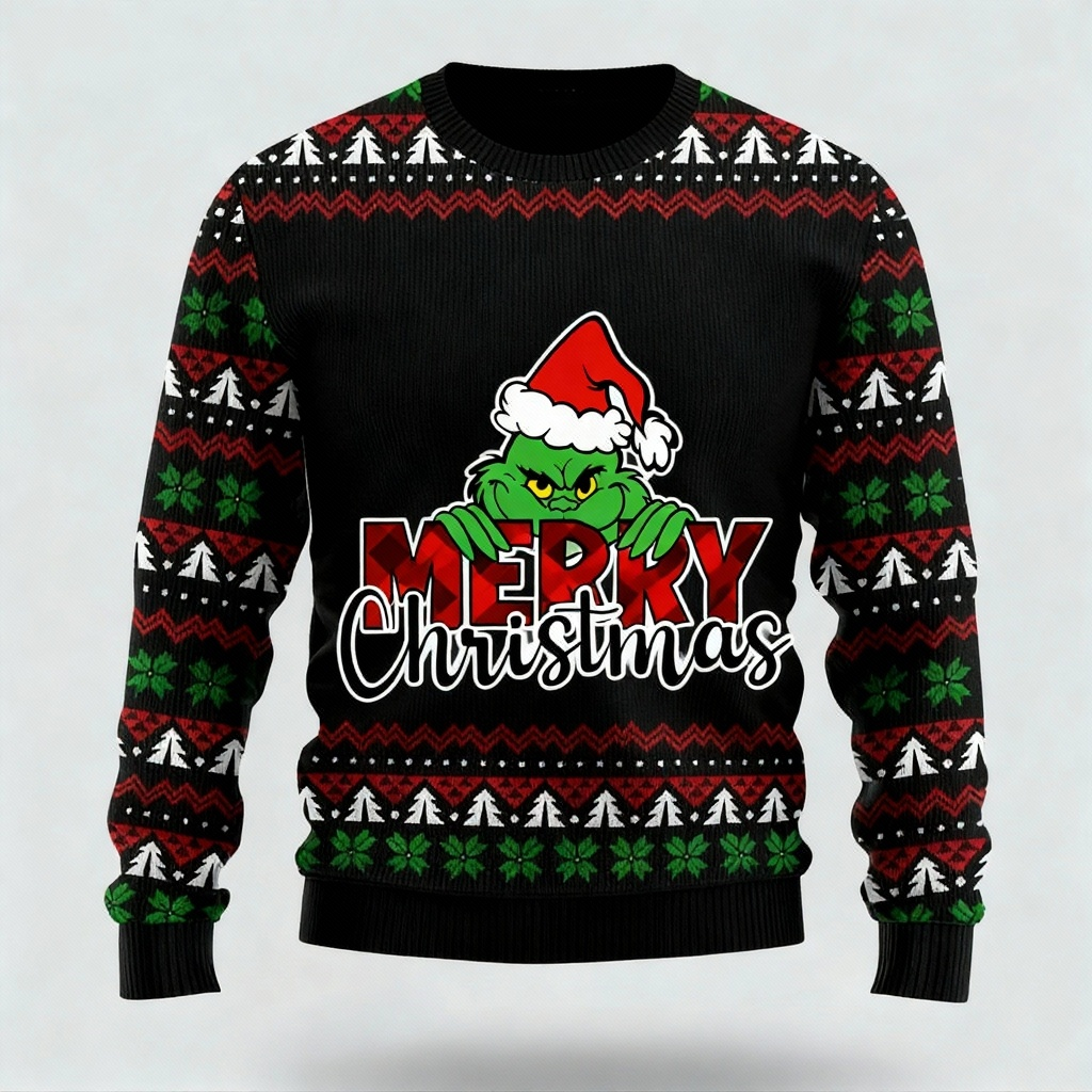 Quirky, Cozy & Festive: The Funny Cartoon Print Christmas Jumper