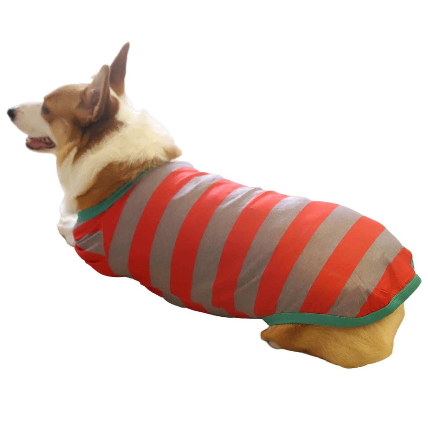 Merry Christmas Red&Gray Striped Pet Clothes Winter Pet Christmas Outfits