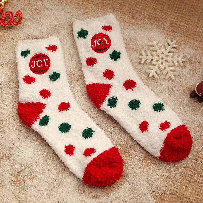 Coral Fleece Winter Home Socks Christmas Floor Socks