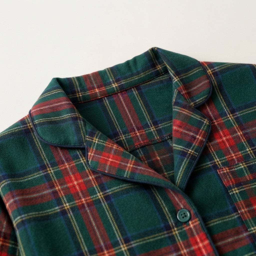 Family Plaid Button-Front Pajamas Sets