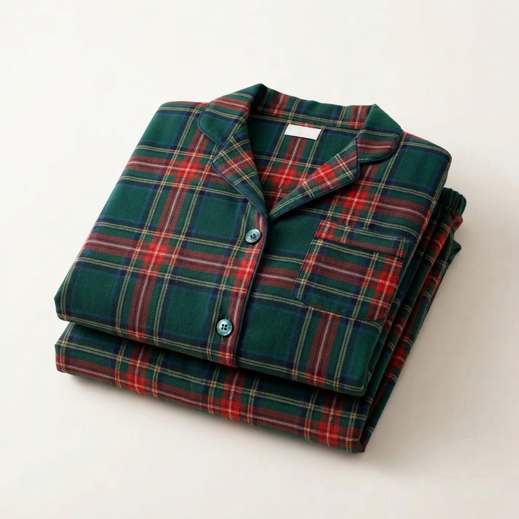 Family Plaid Button-Front Pajamas Sets