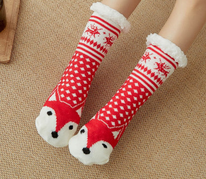 Winter Floor Socks Thickened Fluff Christmas Socks