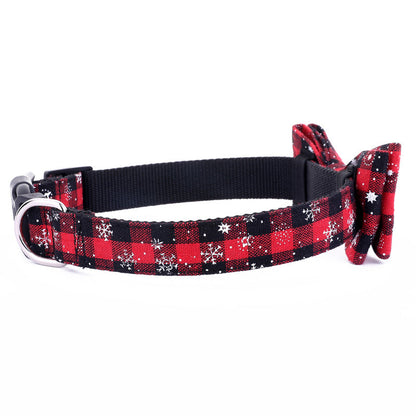 Adjustable Cotton Dog Christmas Collars