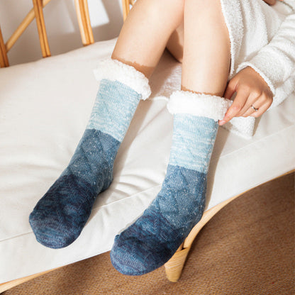 Christmas Floor Socks For Adults Carpet Socks For Home Plus Fleece Sleeping Lamb Socks