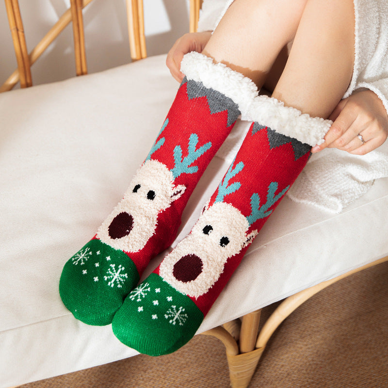 Floor Socks Winter Snow Socks Coral Velvet Socks Home Sleeping Socks Carpet Socks