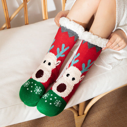 Floor Socks Winter Snow Socks Coral Velvet Socks Home Sleeping Socks Carpet Socks