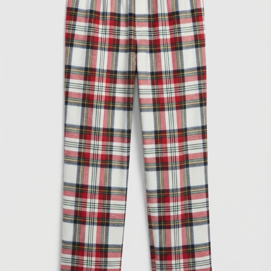 Family Red Plaid Button-Front Pajamas Set