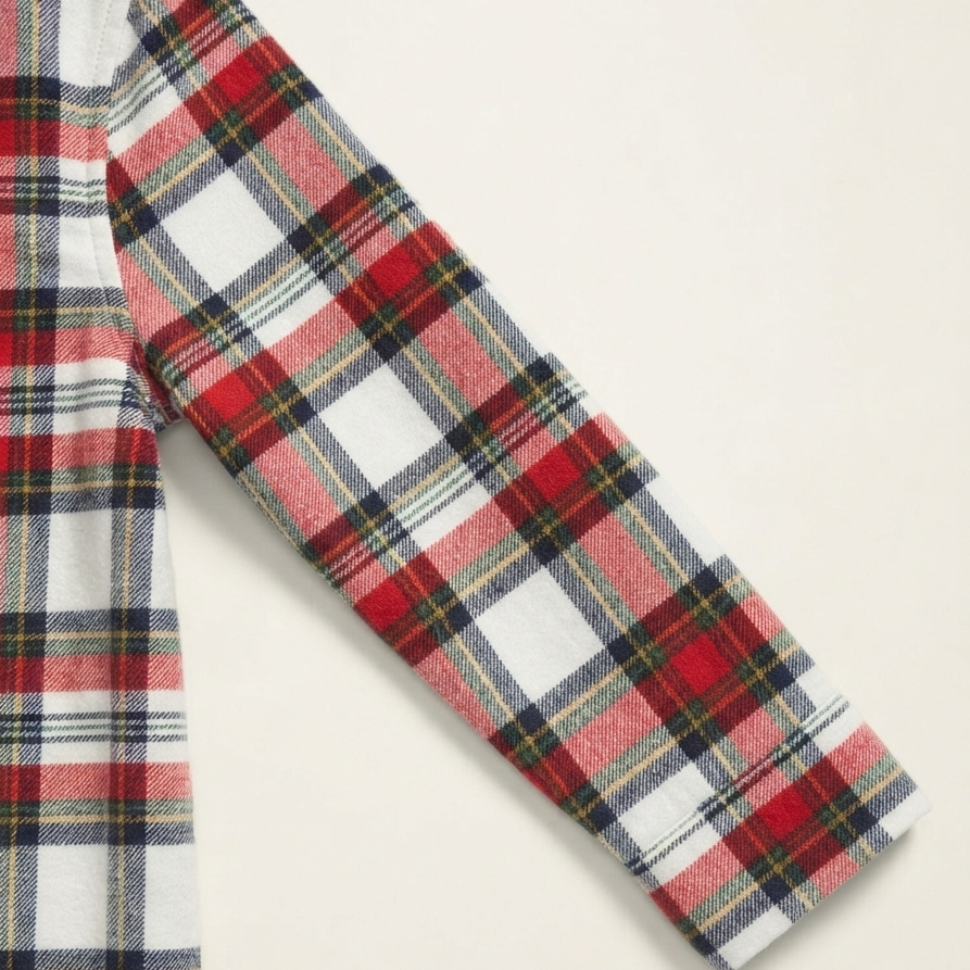 Family Red Plaid Button-Front Pajamas Set