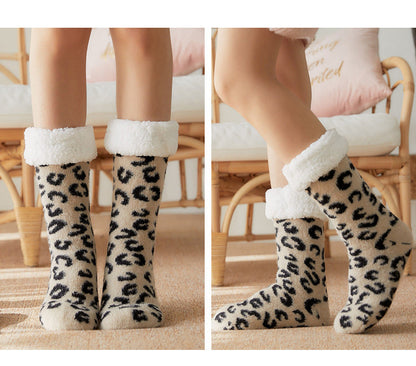 Cozy Home Floor Socks: Thick, Fleece-Lined Slipper Socks For Warmth And Comfort