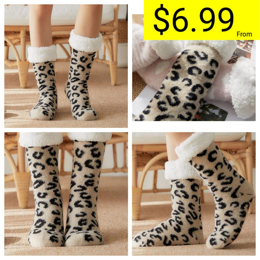 Cozy Home Floor Socks: Thick, Fleece-Lined Slipper Socks For Warmth And Comfort