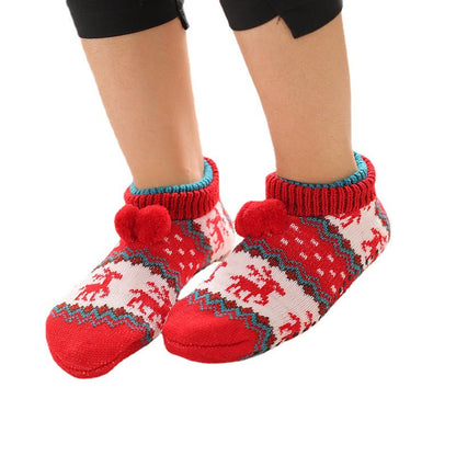 Floor Socks Non-Slip Bottom Thickening Adult Unisex Household Socks Indoor Socks Grey