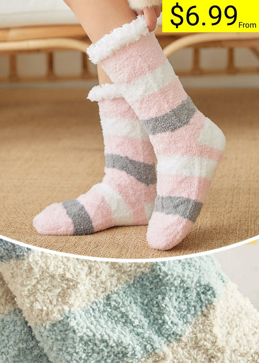 Coral Velvet Floor Socks For Winter Mid Calf Sock