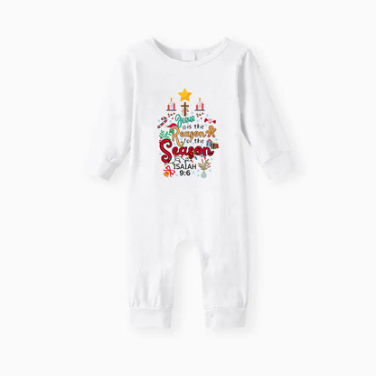 Christmas Pattern and “Jesus” Printed Red and Green Plaid Christmas Pajama Set
