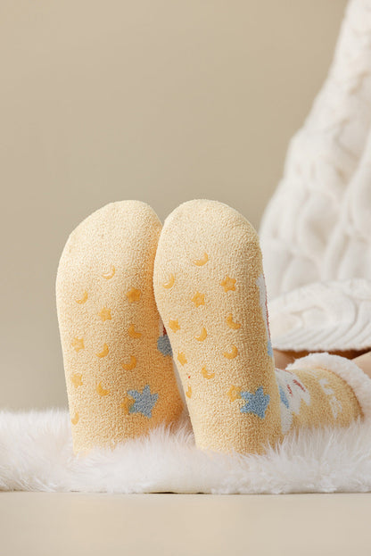 Lamb Velvet Socks Women's Winter Sleep Socks Silicone Non-Slip Floor Socks Christmas Red Socks