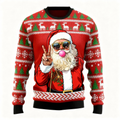 Santa Pattern Design Sweater - Ugly & Cozy Unisex Pullover