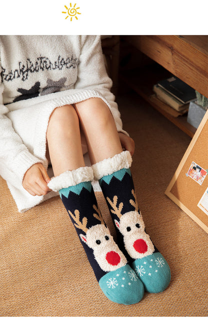 Floor Socks Winter Snow Socks Coral Velvet Socks Home Sleeping Socks Carpet Socks