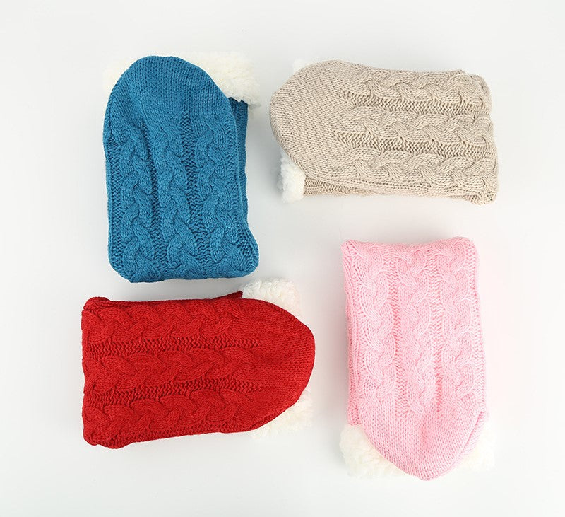 Warm Mid-Calf Socks Thickened Plus Fleece Dotted Non-Slip Carpet Socks