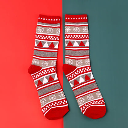 New Popular Breathable Christmas Cartoon Mid Calf Socks