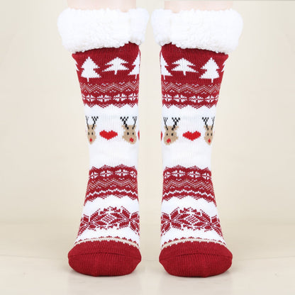 Christmas Fashion Winter Wool Socks Thick  Floor Socks