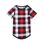 "Family Christmas" 2026 Letter Print Red & Black & Grey & White Plaid Family Matching Pajamas