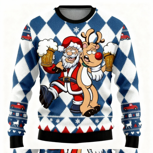 Ugly Christmas Sweater Party 2025 | Jolly Santa Claus Design Edition