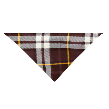 We Wish You a Merry Christmas Family Pajamas Set - Black Top / Brown Plaid Pants / Brown Plaid Sleeves