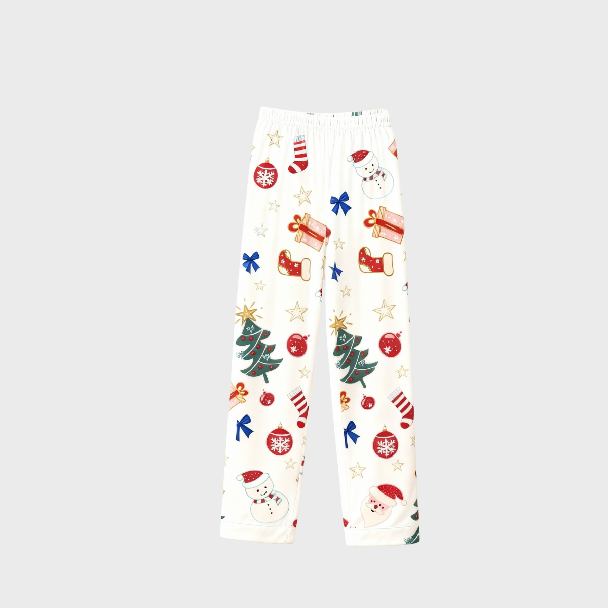 Christmas Collar Button-Up Pajama Set for Couple