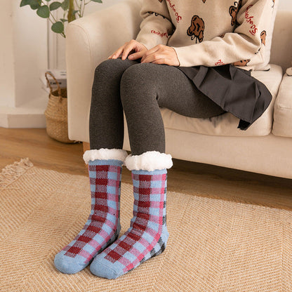 Ladies' Sherpa Fleece Floor Socks Women's Socks For Sleep