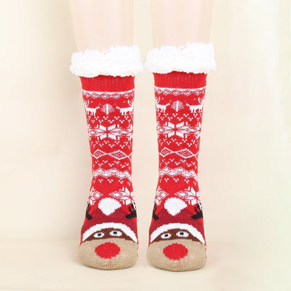 Christmas Fashion Winter Wool Socks Thick  Floor Socks